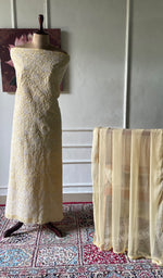 Load image into Gallery viewer, Women's Lakhnavi Handcrafted Cotton Unstitched Chikankari Suit Material - HONC0354994
