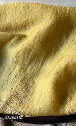 将图像加载到图库查看器中, Rose Women's Lakhnavi Handcrafted Pure Organza Chikankari Unstitched Kurta And Dupatta Set- HONC0302218