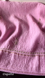 Load image into Gallery viewer, Women's Lakhnavi Handcrafted Mul Chanderi Unstitched Kurta And Dupatta Set - HONC0254132