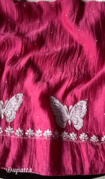 Load image into Gallery viewer, Titlee Women's Lakhnavi Handcrafted Mul Chanderi Unstitched Kurta And Dupatta Set - HONC0252771