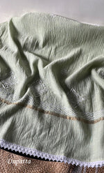 Load image into Gallery viewer, Women's Lakhnavi Handcrafted Maheshwari Mul Chanderi UnStitched Kurta And Dupatta Set - HONC0301247