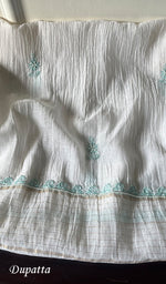 Load image into Gallery viewer, Women's Lakhnavi Handcrafted Mul Chanderi Unstitched Kurta And Dupatta Set - HONCO278059