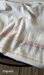 将图像加载到图库查看器中, Women's Lakhnavi Handcrafted Maheshwari Mul Chanderi Unstitched Kurta And Dupatta Set - HONC0271880