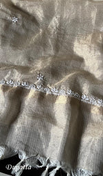 将图像加载到图库查看器中, Naaz Women's Lucknowi Handcrafted Kota Chanderi Chikankari UnStitched Kurta And Dupatta Set - HONC0250376