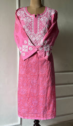 Load image into Gallery viewer, Women's Lucknowi Handcrafted Cotton Chikankari Kurti - HONC0300999