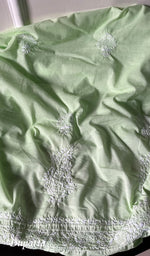 Load image into Gallery viewer, Green Cotton Unstitched Kurta And Dupatta