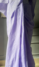 Load image into Gallery viewer, Fairoz Women's Lakhnavi Handcrafted Cotton Chikankari Saree - HONC0311933