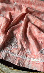 Load image into Gallery viewer, Women's Lakhnavi Handcrafted Cotton Chikankari Kurta And Kurta Dupatta Set - HONC0312684