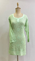 Load image into Gallery viewer, Women's Lucknowi Handcrafted Viscose Georgette Chikankari Top - HONC0161562