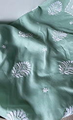 将图像加载到图库查看器中, Women's Lakhnavi Handcrafted Cotton Chikankari Unstitched Kurti Fabric - HONC0318769