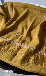 将图像加载到图库查看器中, Women's Lakhnavi Handcrafted Tissue Chanderi Unstitched Kurta And Dupatta Set - HONC0281013