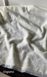 Load image into Gallery viewer, Women's Lucknowi Handcrafted Kota Cotton Chikankari Unstitched Kurta And Dupatta Set - HONC0306630