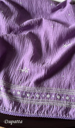 将图像加载到图库查看器中, Hana Women's Lakhnavi Handcrafted Mul Chanderi Semi - Stitched Kurta And Dupatta Set - HONC0290063