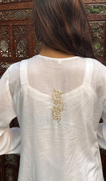 Load image into Gallery viewer, Women's Lakhnavi Handcrafted Modal Cotton Chikankari Kurta And Palazzo Set - HONC0251135