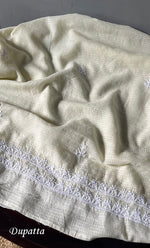 将图像加载到图库查看器中, Arisha Women's Lucknowi Handcrafted Kota Cotton Chikankari Unstitched Kurta And Dupatta Set - HONC0305976