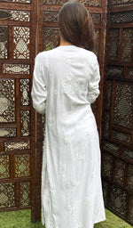 Load image into Gallery viewer, Hinaya Women's Lakhnavi Handcrafted Rayon Chikankari Kurti - HONC0153613