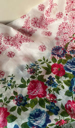 将图像加载到图库查看器中, Women's Lakhnavi Handcrafted Cotton Chikankari Unstitched Kurti Fabric - HONC0284324