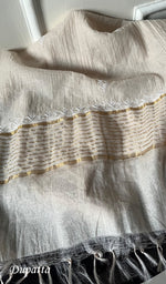 Load image into Gallery viewer, Amisha Women's Lakhnavi Handcrafted Chanderi Silk Chikankari Full Suit Material - HONC0253717