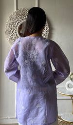 Load image into Gallery viewer, Women's Lakhnavi Handcrafted Cotton Chikankari Top - HONC0347236