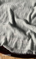 Load image into Gallery viewer, Women's Lakhnavi Handcrafted Mul Chanderi Semi - stitched Kurta And Dupatta Set- HONC0310227