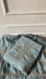 将图像加载到图库查看器中, Mahira Women's Lakhnavi Handcrafted Mul Chanderi Unstitched Chikankari Full Suit - HONC0355239