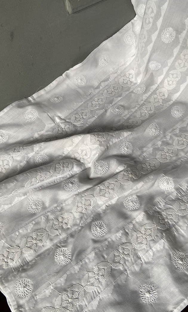 Men's Lucknowi Handcrafted Cotton Chikankari Kurta - HONC0295792