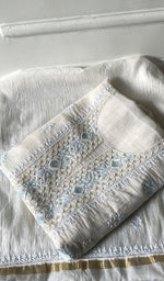 将图像加载到图库查看器中, Women's Lakhnavi Handcrafted Mul Chanderi Unstitched Kurta And Dupatta Set- HONC0323583