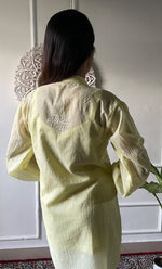 Load image into Gallery viewer, Women's Lakhnavi Handcrafted Mul Chanderi Chikankari Top - HONC0312909