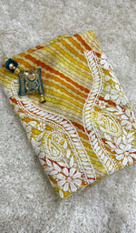 Load image into Gallery viewer, Women's Lucknowi Handcrafted Printed Kota Cotton Chikankari Unstitched Kurti Fabric -HONC0157622