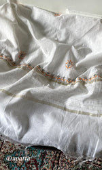 将图像加载到图库查看器中, Women's Lakhnavi Handcrafted Unstitched Mul Chanderi Kurta And Dupatta Set - HONC0323577