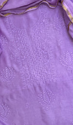 Load image into Gallery viewer, Women's Lakhnavi Handcrafted Chanderi Silk Chikankari Full Suit - HONC0174815