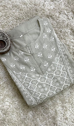 Load image into Gallery viewer, Uzma Women's Lucknowi Handcrafted Cotton Chikankari Kurti - HONC0213184