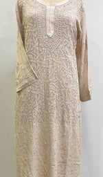 Load image into Gallery viewer, Women's Lakhnavi Handcrafted Viscose Georgette Chikankari Kurti - HONC0204829