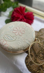 Load image into Gallery viewer, Elegant Floral Chikankari Handle Clutch - HONC0263117