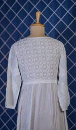 Load image into Gallery viewer, Women's Lucknowi Handcrafted Modal Cotton Chikankari Angrakha - HONC0210167