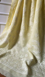 Load image into Gallery viewer, Women's Lakhnavi Handcrafted Cotton Chikankari Saree - HONC0188920