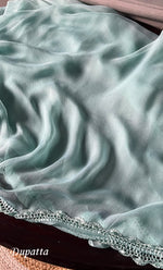 Load image into Gallery viewer, Women's Lucknowi Handcrafted Viscose Georgette Chikankari Kurta and Dupatta Set- HONC0307153