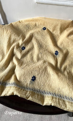 Load image into Gallery viewer, Women's Lakhnavi Handcrafted Mul Chanderi Semi-Stitched Kurta And Dupatta Set - HONC0286654