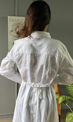 Load image into Gallery viewer, Niyat Women's Lucknowi Handcrafted Cotton Chikankari Long Dress - HONC0303746