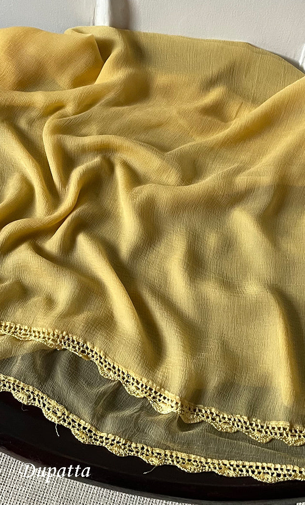 Women's Lakhnavi Handcrafted Unstitched Cotton Chikankari Suit Material - HONC0317001