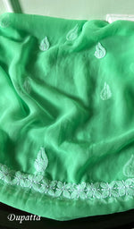 Load image into Gallery viewer, Laila Women's Lucknowi Handcrafted Faux-Georgette Chikankari Suit Material - HONC0263016