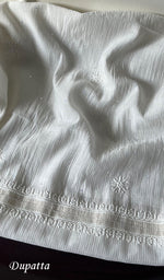 Load image into Gallery viewer, Women's Lakhnavi Handcrafted Maheshwari Mul Chanderi Unstitched Kurta And Dupatta Set - HONC0282227