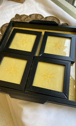 Load image into Gallery viewer, Chikankari Tray with Four Coasters - HONCO254711