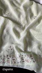 将图像加载到图库查看器中, Women's Lakhnavi Handcrafted Viscose Georgette Chikankari Full Suit Material - HONC0266304