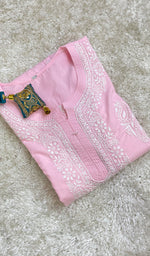 Load image into Gallery viewer, Zoha Women's Lucknowi Handcrafted Cotton Chikankari Kurti-HONC0141385