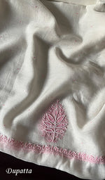 Load image into Gallery viewer, Women's Lakhnavi Handcrafted Mul Chanderi Unstitched Kurta And Dupatta Set - HONC0279320