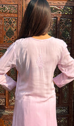 Load image into Gallery viewer, Faiza Women's Lucknowi Handcrafted Modal Cotton Chikankari Kurti - HONC0209801