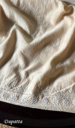 Load image into Gallery viewer, Laiba Women's Lakhnavi Handcrafted Mul Chanderi Semi - Stitched Anarkali And Dupatta Set  - HONC0288587