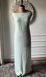 将图像加载到图库查看器中, Lucknowi Handcrafted Viscose Georgette Chikankari Unstitched Men's Kurta Fabric - HONC0307166