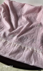 Load image into Gallery viewer, Women's Lakhnavi Handcrafted Mul Chanderi Semi - stitched Kurta And Dupatta Set- HONC0305140